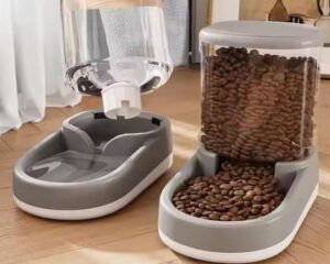 water dispenser with pet bowl