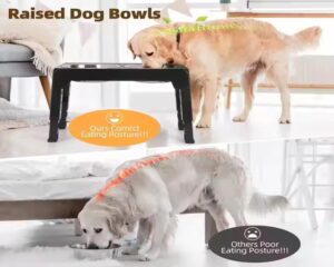 adjustable elevated dog bowls