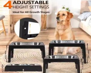 adjustable elevated dog bowls
