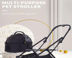 large pet carrier on wheels