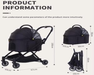 large pet carrier on wheels