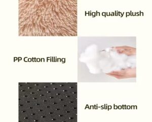 plush cat bed