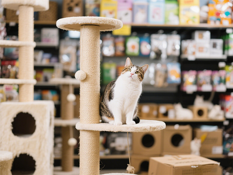 wholesale cat trees, elevated cat feeding stand, wholesale cat furniture