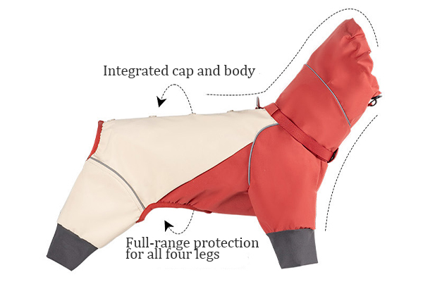 dog full body raincoat, reflective dog raincoat​s