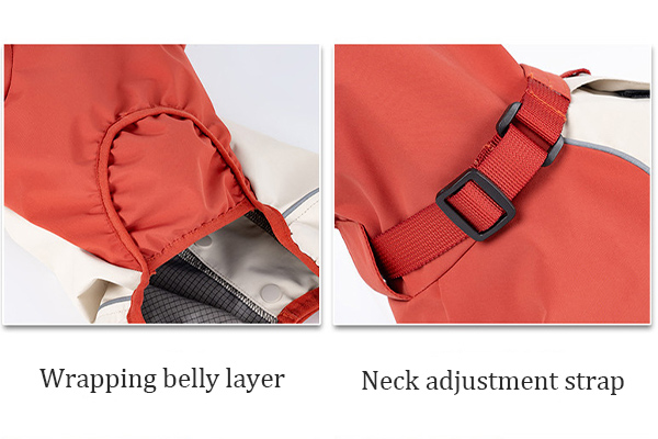 dog full body raincoat, reflective dog raincoat​