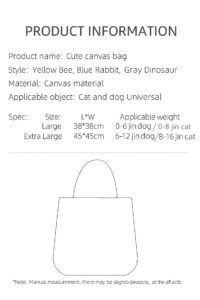 canvas cat bag
