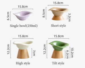 elevated ceramic pet bowl