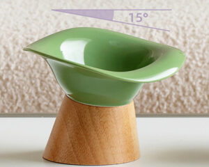 elevated ceramic pet bowl