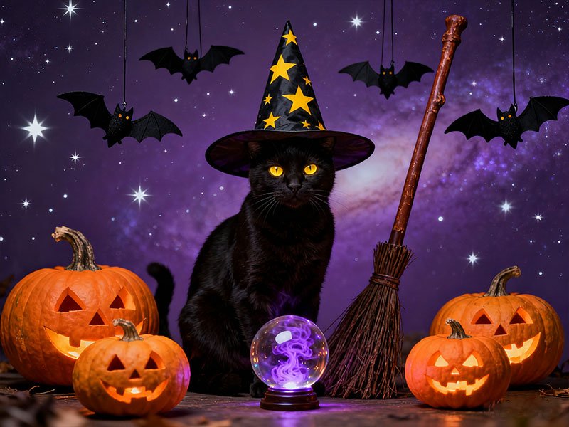 black cat safety halloween, black cats halloween safety, halloween candy safety, halloween safety tips for pets, animal halloween decorations, animals in costume halloween, animals dressed up for halloween