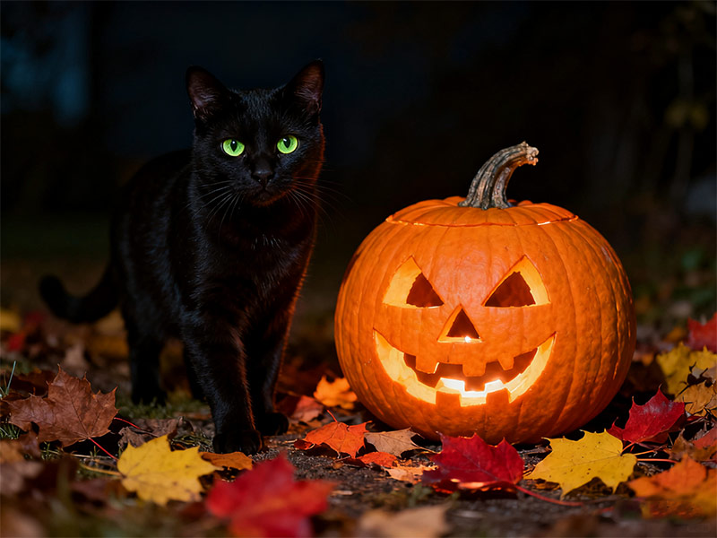 black cat safety halloween, black cats halloween safety, halloween candy safety, halloween safety tips for pets, animal halloween decorations, animals in costume halloween, animals dressed up for halloween