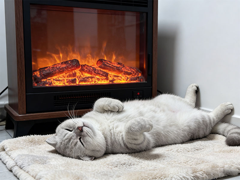 do indoor cats feel cold, winter products for your cat, cat bed manufacturers